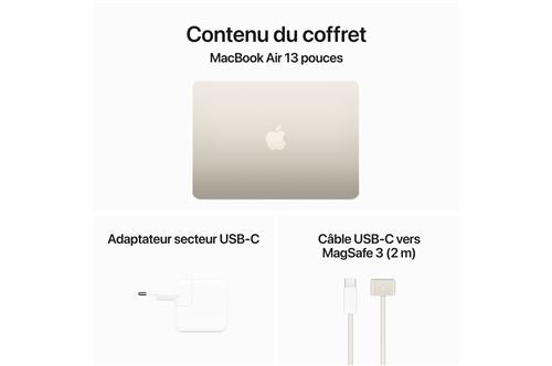 MacBook Air 13 SSD ultra-rapide de 512 Go et de 24 Go de RAM